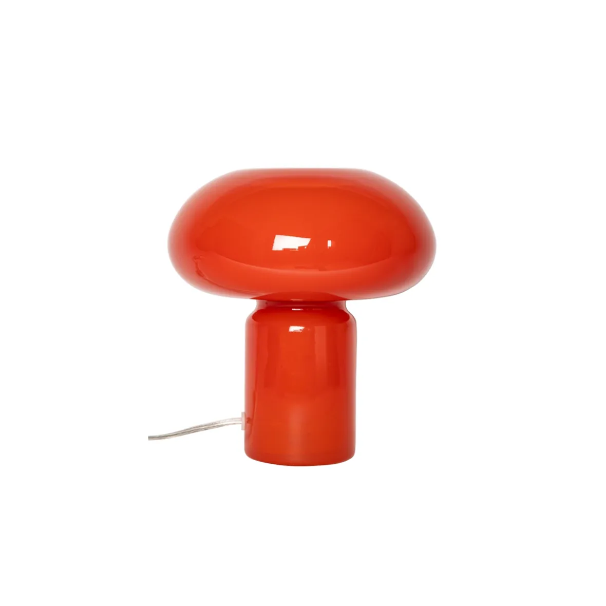 Bordlampe af glas - rød