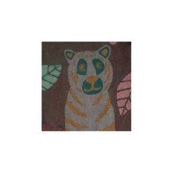 Dobbeltvævet plaid ''Jungle cream''