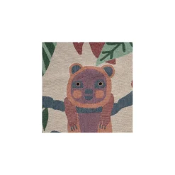 Dobbeltvævet plaid ''Jungle cream''