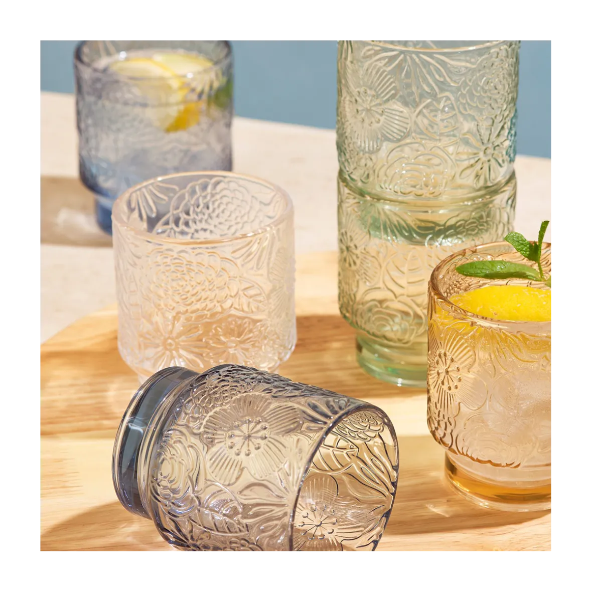 Drikkeglas "Flora" 30 cl. klar - 4 stk.