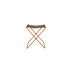 Foldestol orange - brun læder