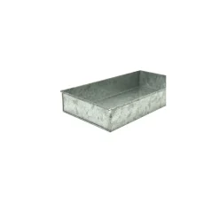 Galvaniseret bakke - 5x20x40 cm.