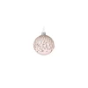 Glaskugle med sølvglimmer - rosa