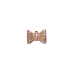 Glasornament lys pink sløjfe