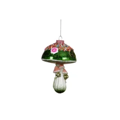 Glasornament - Mushroom - grøn