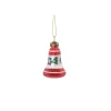 Glasornament - vintage bell - rød
