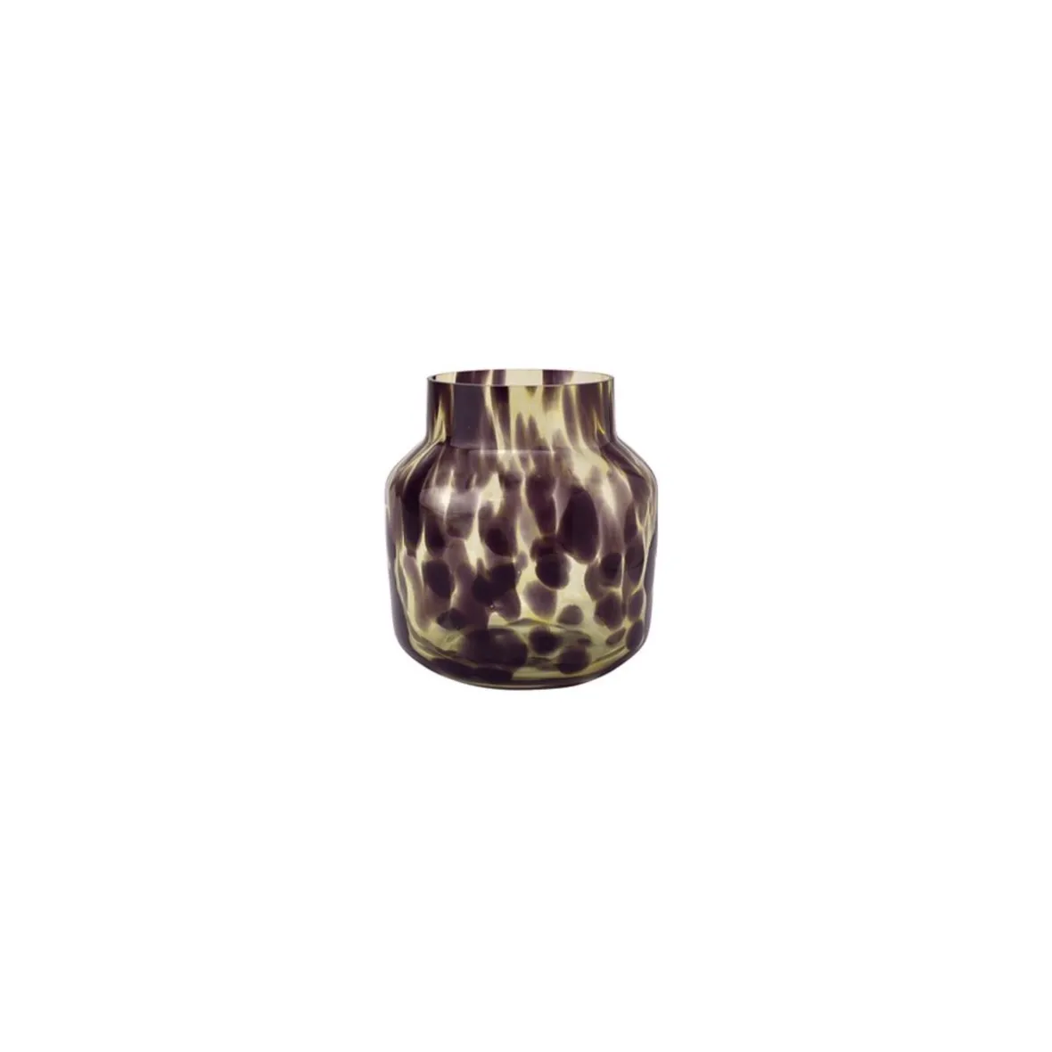 Glasvase "leopard" brun