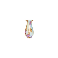 Glasvase stor - lilla/orange/blå
