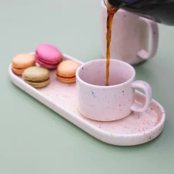 Kop med hank ''Fika'' - creme