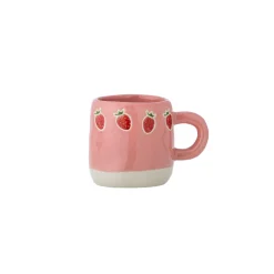 Kop med hank "Millie" - strawberries pink