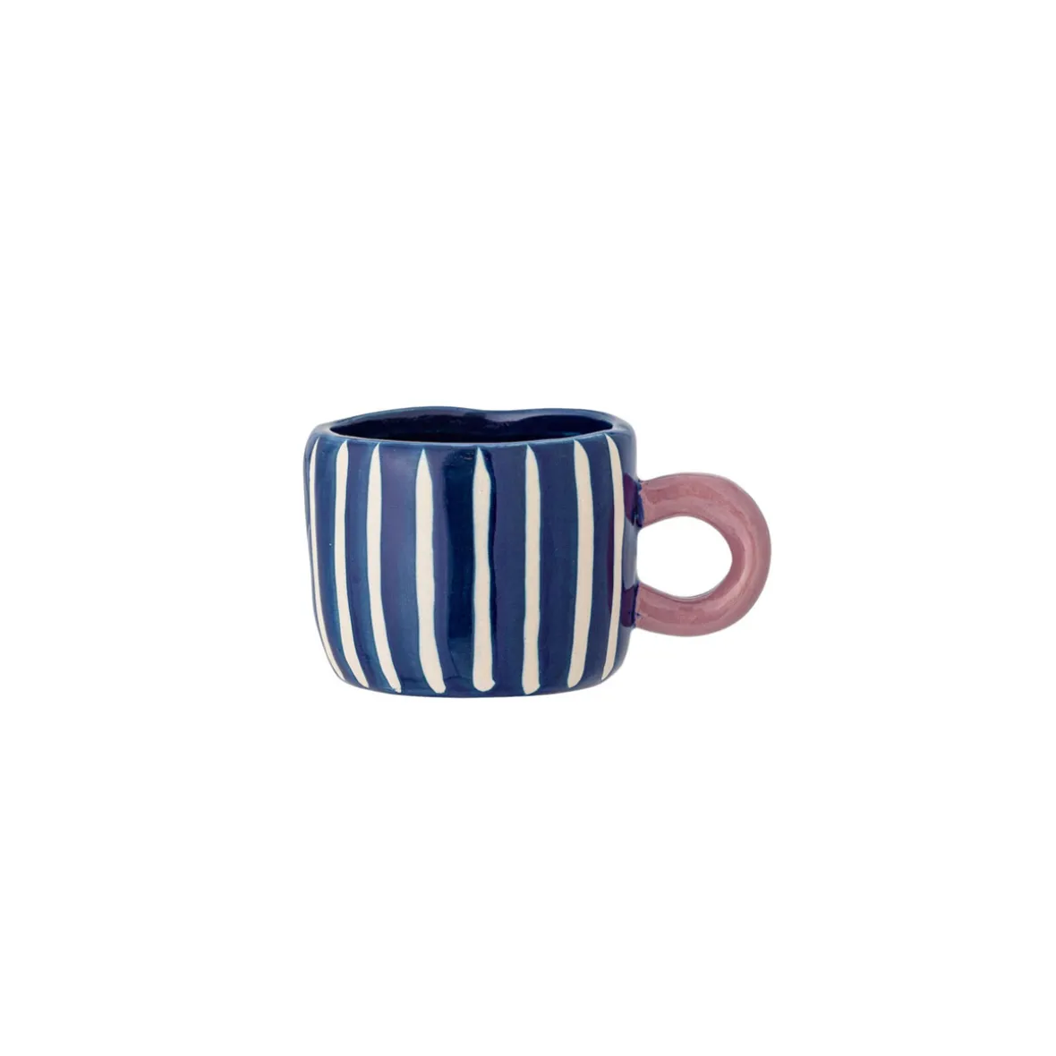 Kop med hank "Nini" - stripe blå