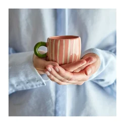 Kop med hank "Nini" - stripe pink