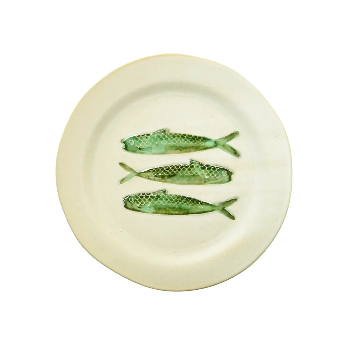 Middagstallerken i stentøj ''Sardine'' - Grøn