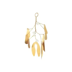 Mistelten antik messing look - 15 cm.