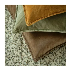 Pudebetræk velour 50x50 cm. - Truffle