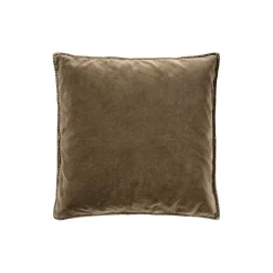 Pudebetræk velour 50x50 cm. - Truffle