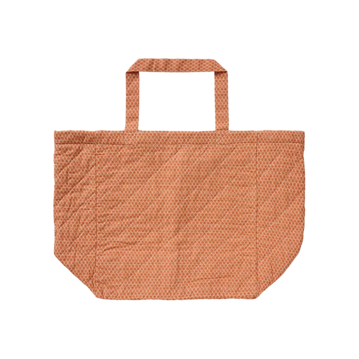 Quiltet taske - orange blokmønster