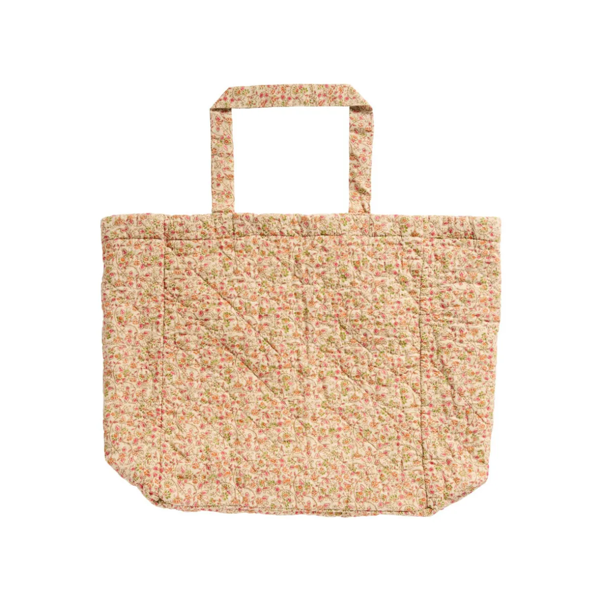 Quiltet taske - orange blomster