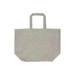 Quiltet taske smalle striber - sort