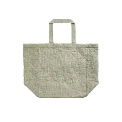 Quiltet taske smalle striber - grøn
