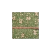 Quilt - Grønne blomster m. stribet bagside