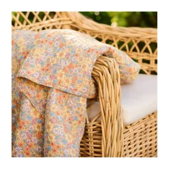Quilt tæppe - gul med blomster