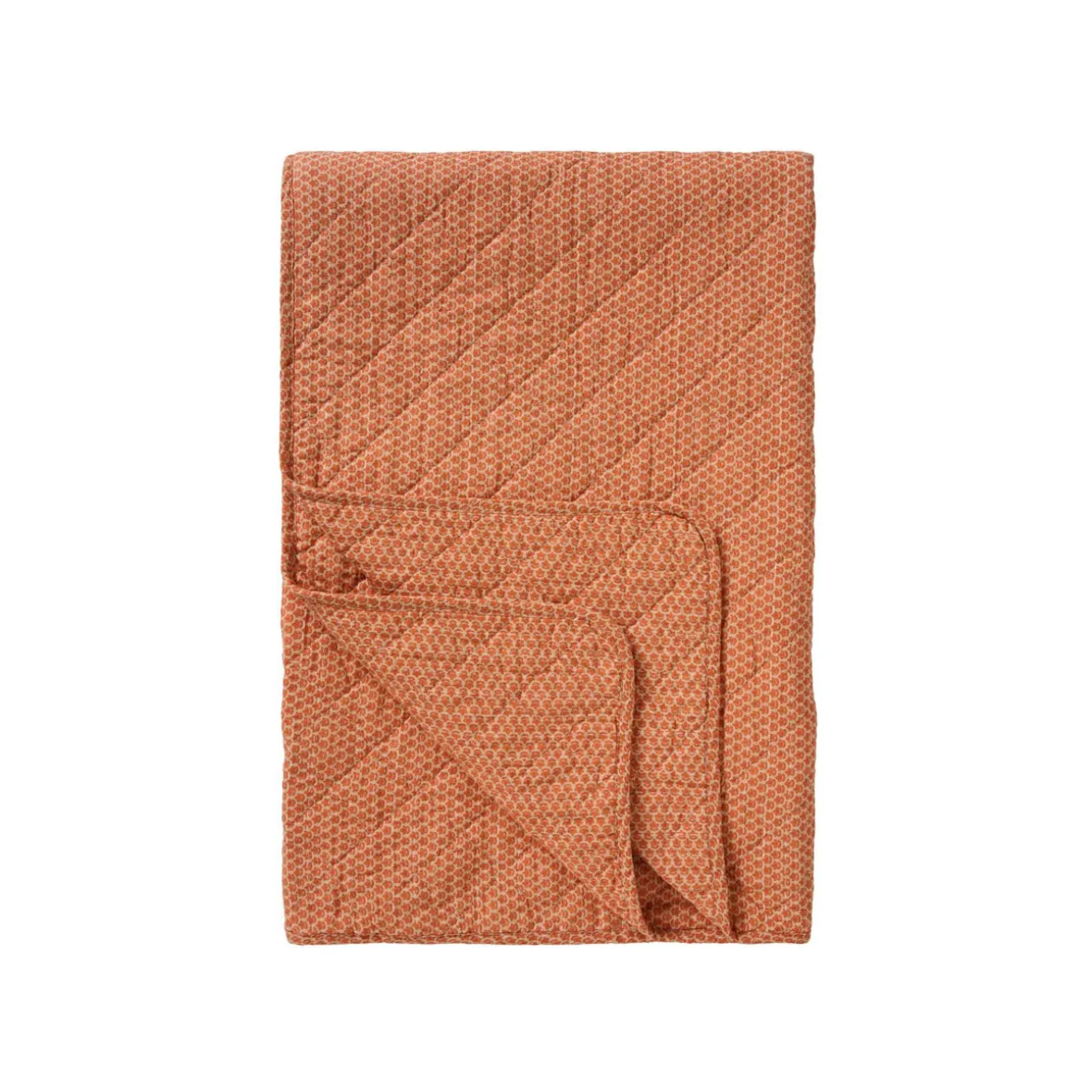 Quilt tæppe - orange blokmønster