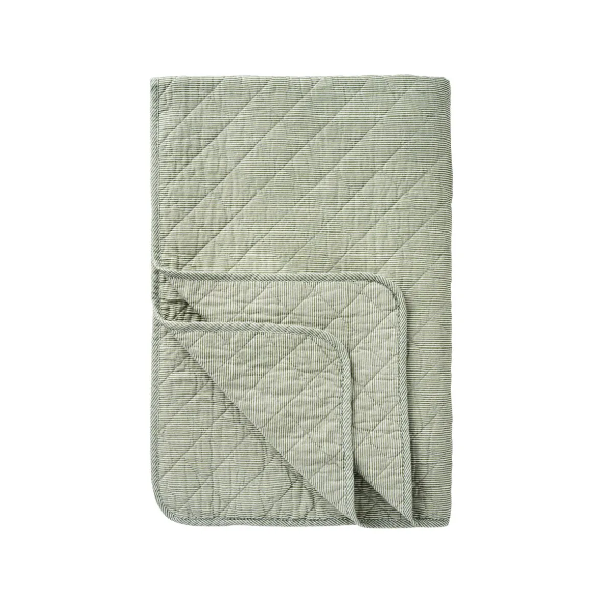 Quilt tæppe smalle striber - grøn