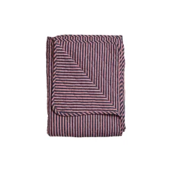 Quilt tæppe stribet - blå/pink
