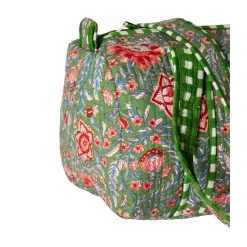 Rejsetaske artisan - grøn blomster