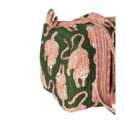 Rejsetaske artisan - mørkegrøn tiger