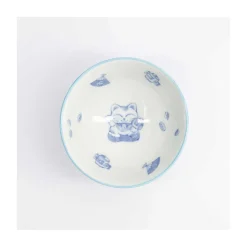 Rice bowl "Kawaii" Neko - lyseblå