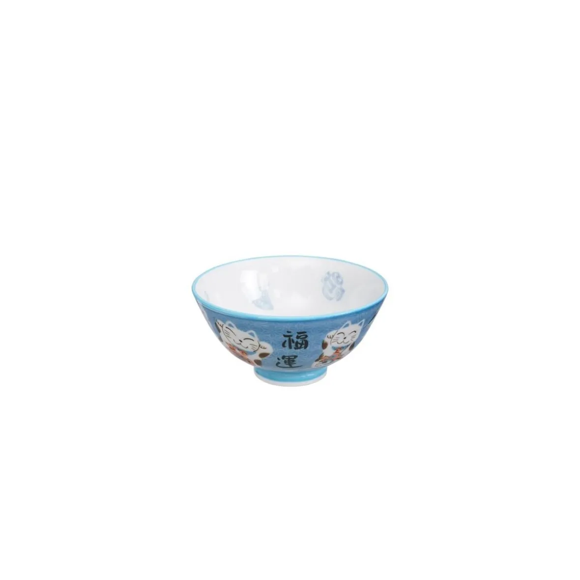Rice bowl "Kawaii" Neko - lyseblå