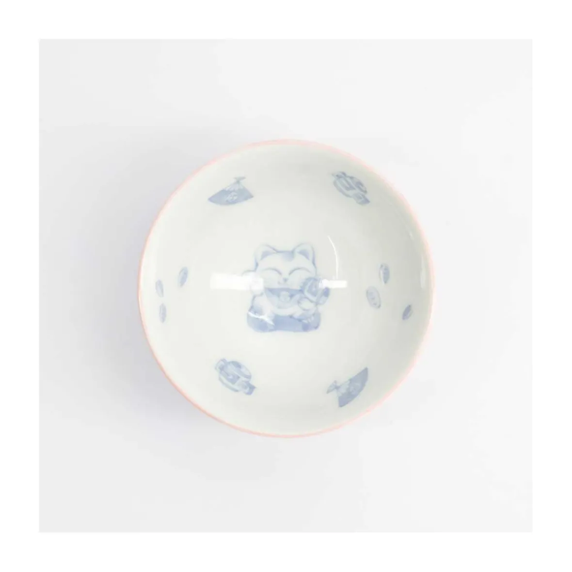 Rice bowl "Kawaii" Neko - lyserød