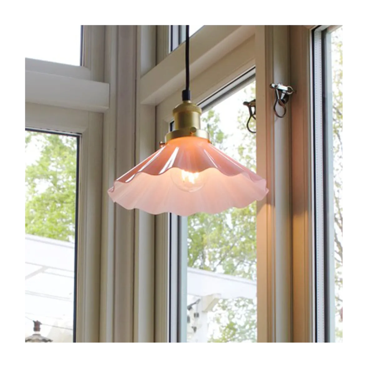 Skomagerpendel 25 cm. - bølget - Rosa