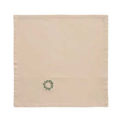 Stofserviet "Tradition" - krans m. hvide bær