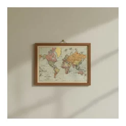 Vintage plakat - Verdenskort